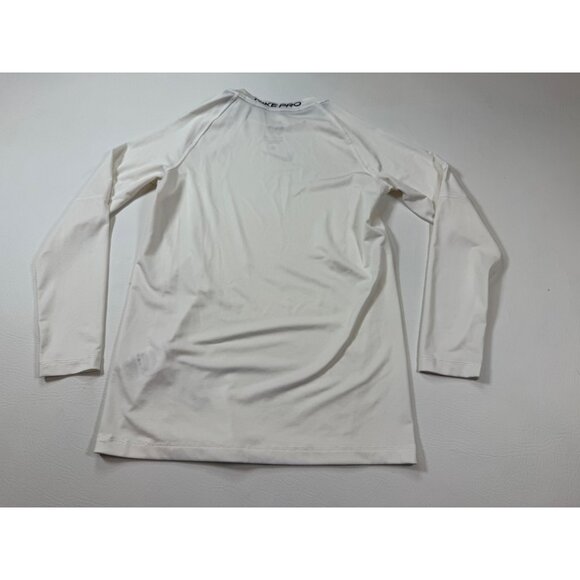 Nike Pro Long Sleeve White Dri-FIT Shirt S Compression winter gear (bin KK173) - Picture 2 of 7